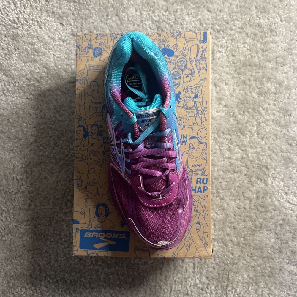Brooks Adrenaline GTS 14 Women's Run/Walk Shoes Size 7.5 B New w/Box Ombre Blue - Picture 3 of 8